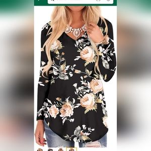 Ladies Floral Long Sleeve Shirt